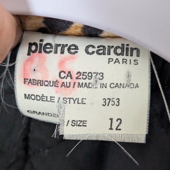 Pierre Cardin Paris Vintage Leopard trim pea wool coat - Picture 11 of 12
